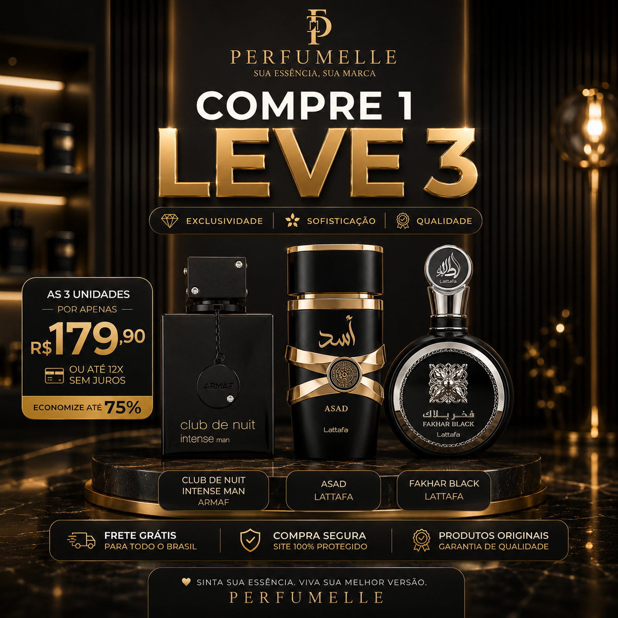 [COMPRE 1, LEVE 3] - Lattafa Fakhar, AL Noble Ameer e Asad Lattafa | 100ml Cada - 50% OFF