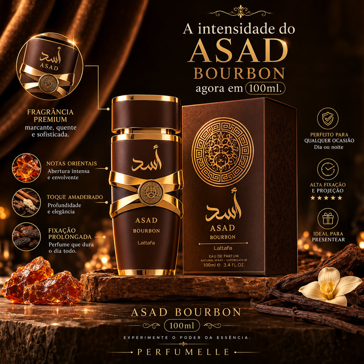 [COMPRE 1 LEVE 2] ASAD Bourbon (100ml) + Hidratante Bourbon - BRINDE (200gr) 🔥