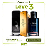 QUEIMA DE ESTOQUE - 3 Perfumes Masculinos Importados (100ml cada) - Sauvage Dior l One Million l 212 VIP Black